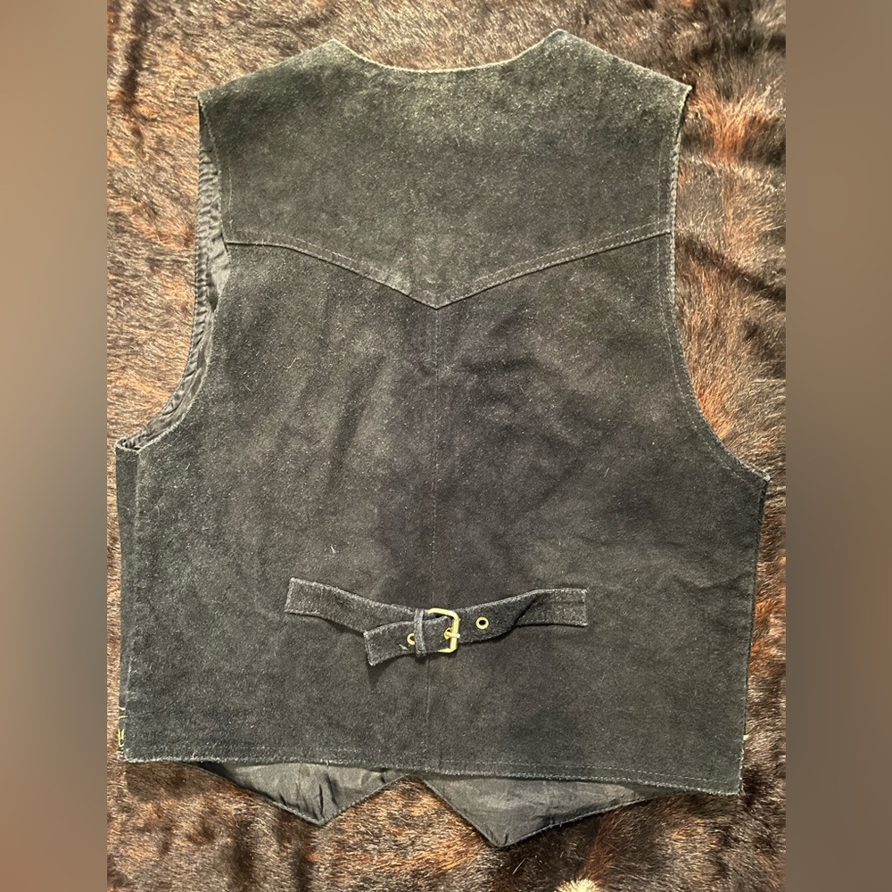 Black Embroidered Vest - image 4